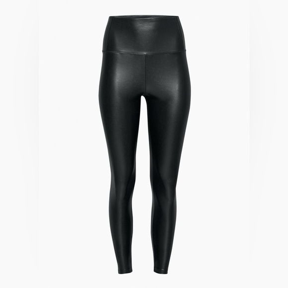Aritzia Wilfred Free Black Vegan Leather Skinny High Waisted Leggings Small - Picture 4 of 16